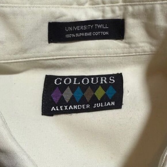 Alexander Julian Colours Stone University Twill 100% Supreme Cotton Button Down - Picture 12 of 13
